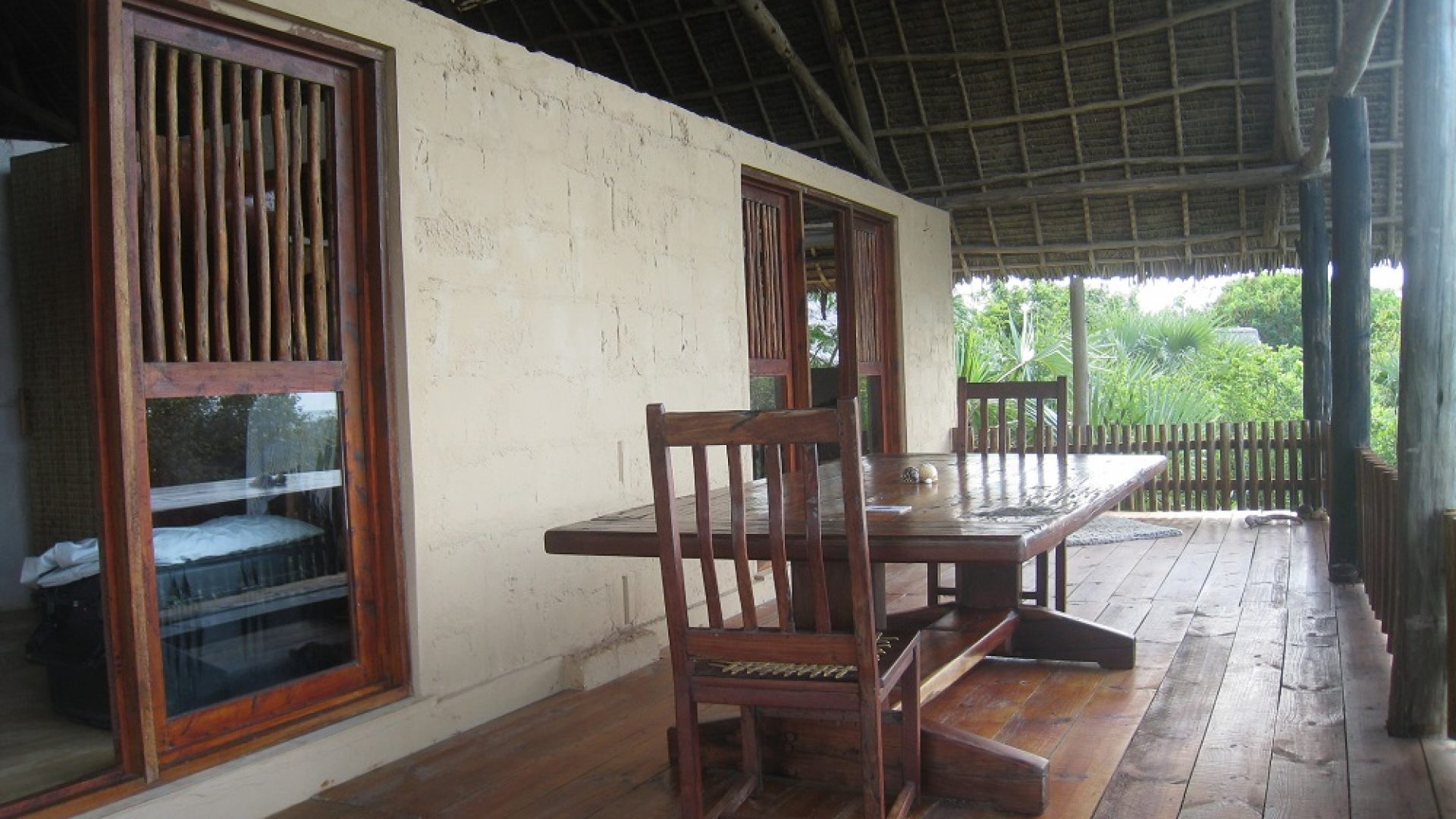 Dining Are on Veranda of the Eco Friendly Lodge for Sale, Dar es Salaam by Tanganyika Estate Agents