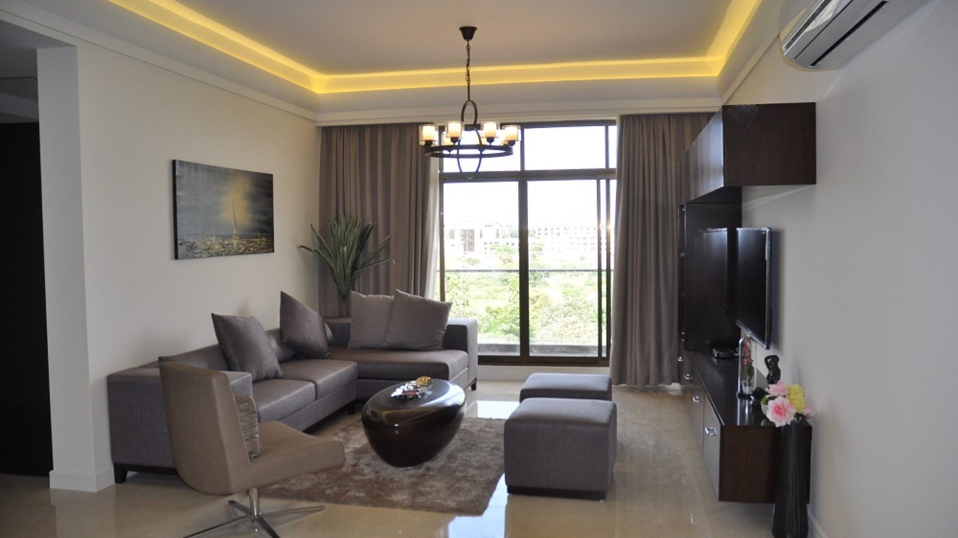 Living Room of the Two Bedroom Furnished Apartments in Masaki by Tanganyika Estate Agents