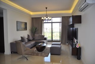 Living Room of the Two Bedroom Furnished Apartments in Masaki by Tanganyika Estate Agents