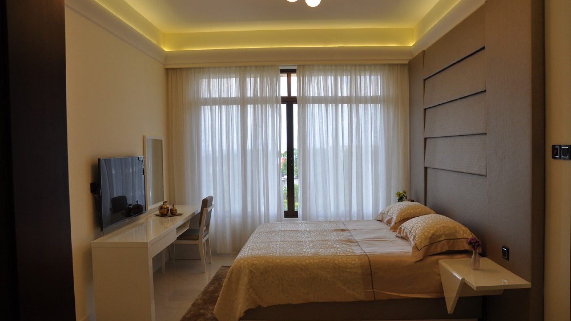 A Bedroom of the Two Bedroom Furnished Apartments in Masaki by Tanganyika Estate Agents