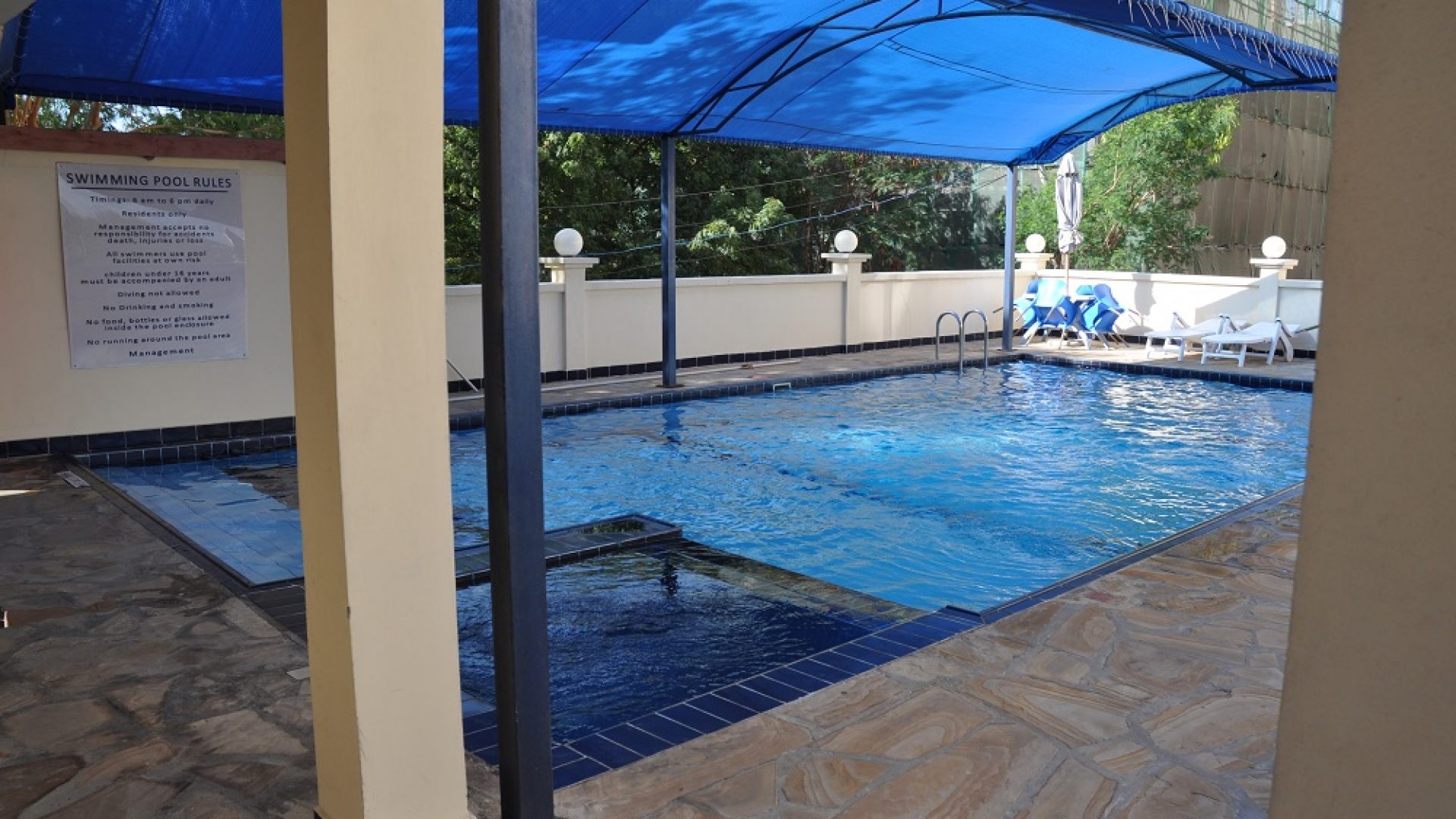 Swimming Pool of the 2 Bedroom Furnished Flats in Masaki in Dar es Salaam by Tanganyika Estate Agents