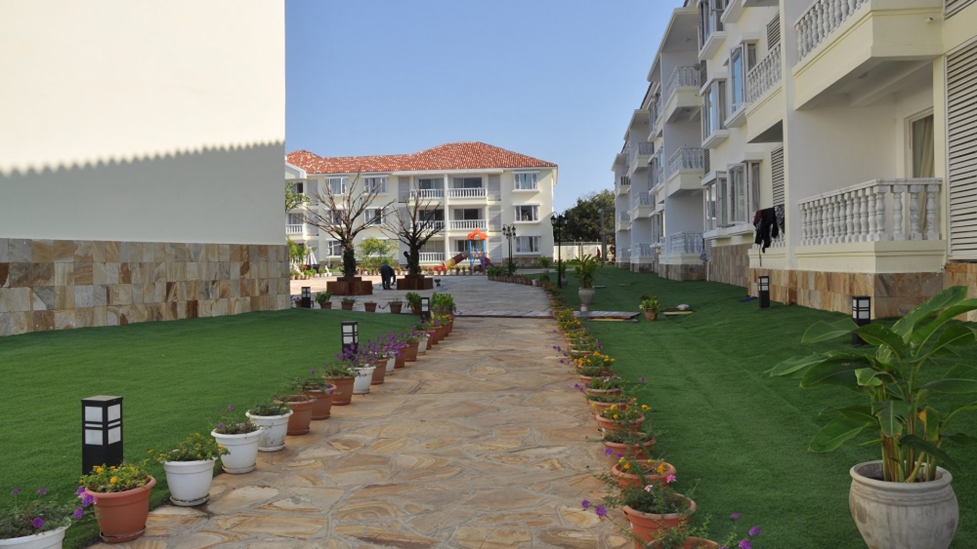 Walkway of the Furnished Apartments in Oyster Bay, Dar es Salaam by Tanganyika Estate Agents