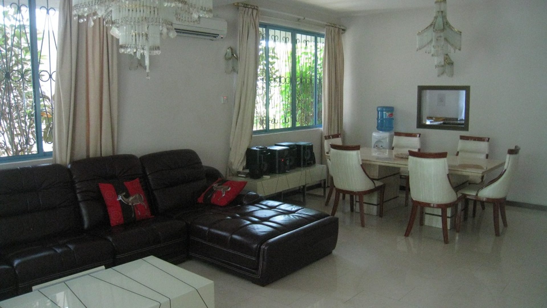 Dining & Living Room of the Three Bedroom Furnished Villas in Masaki, Dar es Salaam, by Tanganyika Estate Agents