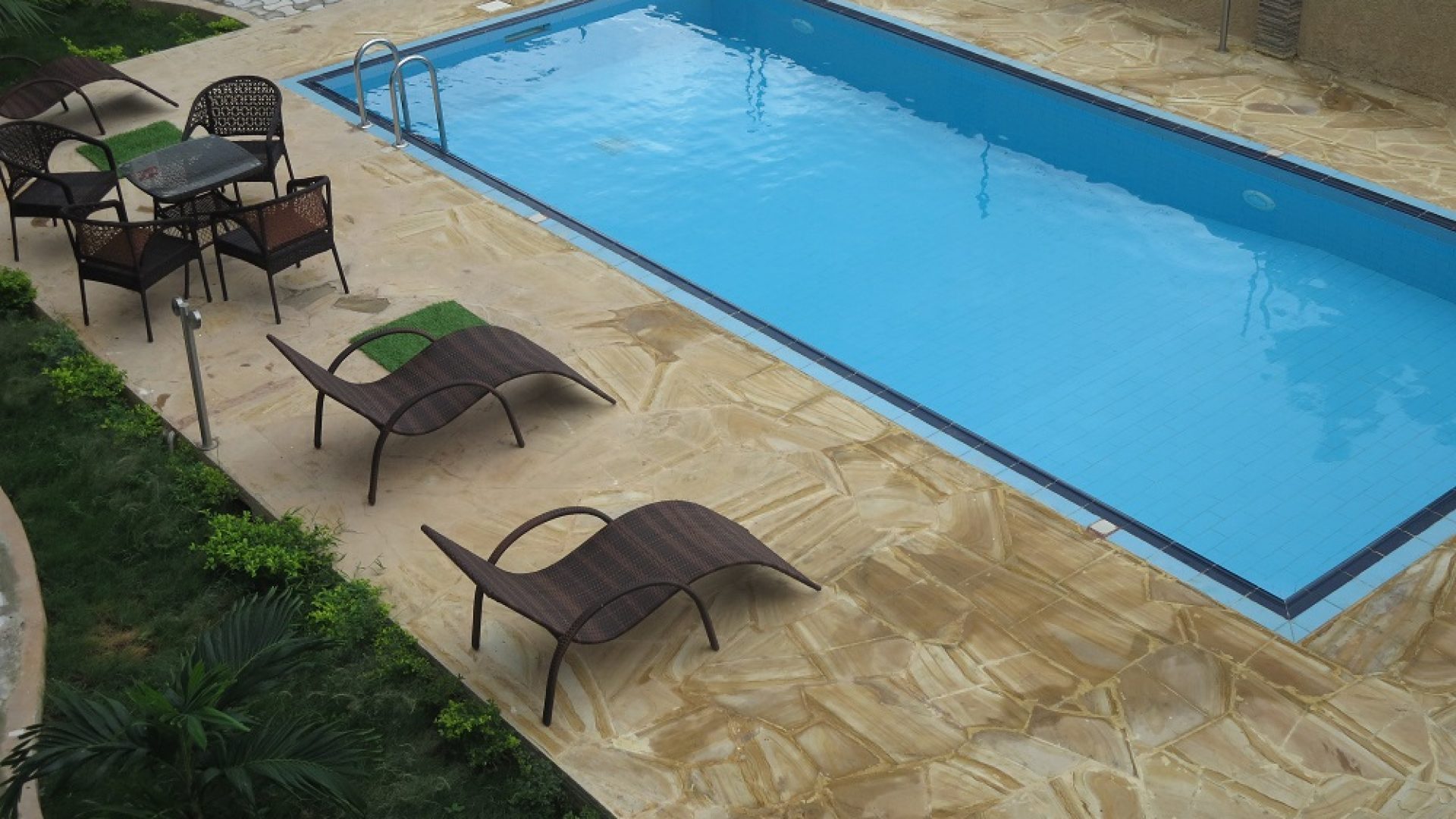 Communal Swimming Pool in the 2 Bedroom Furnished Apartments in Masaki by Tanganyika Estate Agents