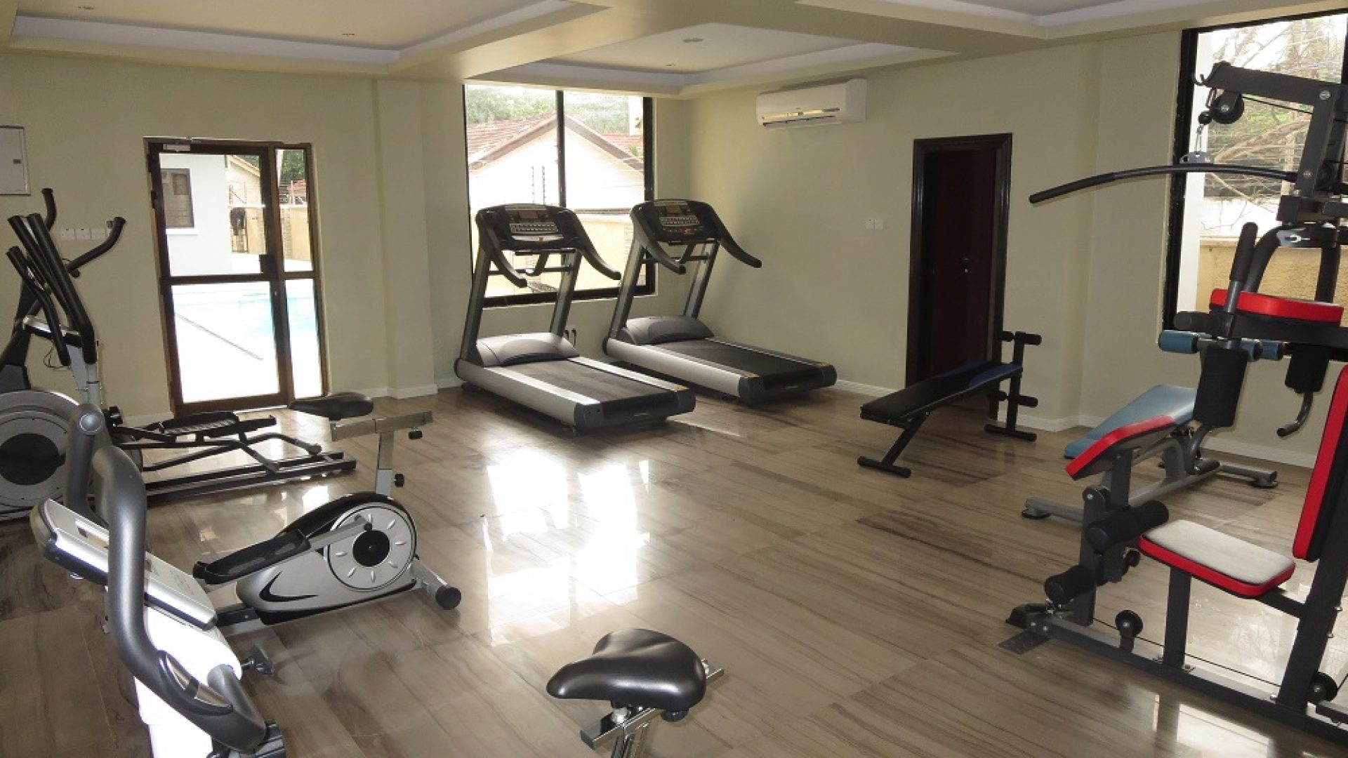 Communal Gym in the 2 Bedroom Furnished Apartments in Masaki by Tanganyika Estate Agents
