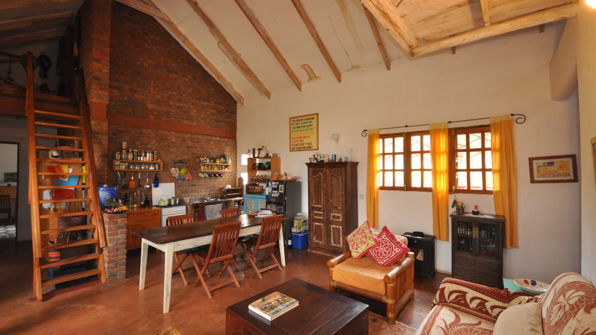 Living Room & Kitchen of the 7 Bedroom Home for Sale in Mateves, Arusha by Tanganyika Estate Agents