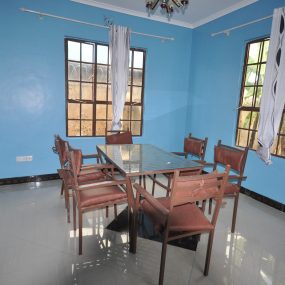 A dining room set up for the Four Bedroom House in Usa River, Arusha by Tanganyika Estate Agents