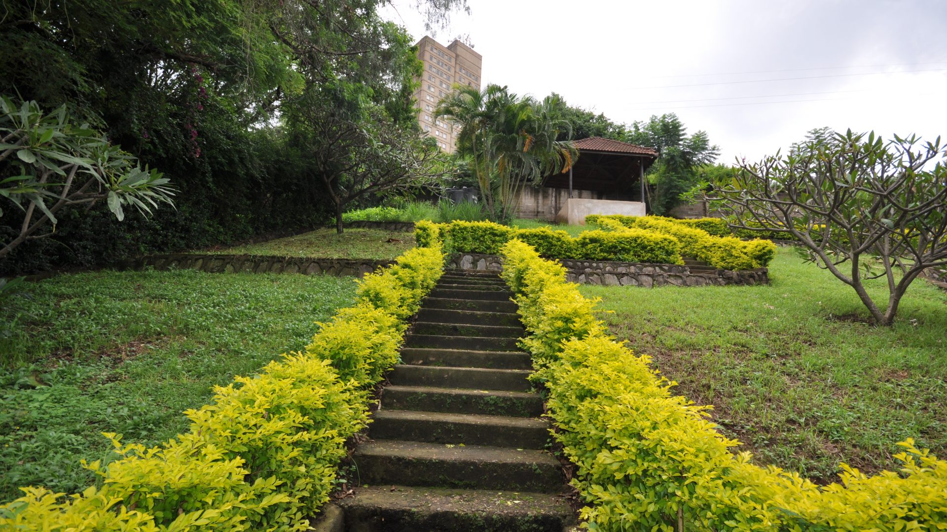 Garden & Staircase of the 4 Bedroom Home for Sale in Njiro, Arusha by Tanganyika Estate Agents