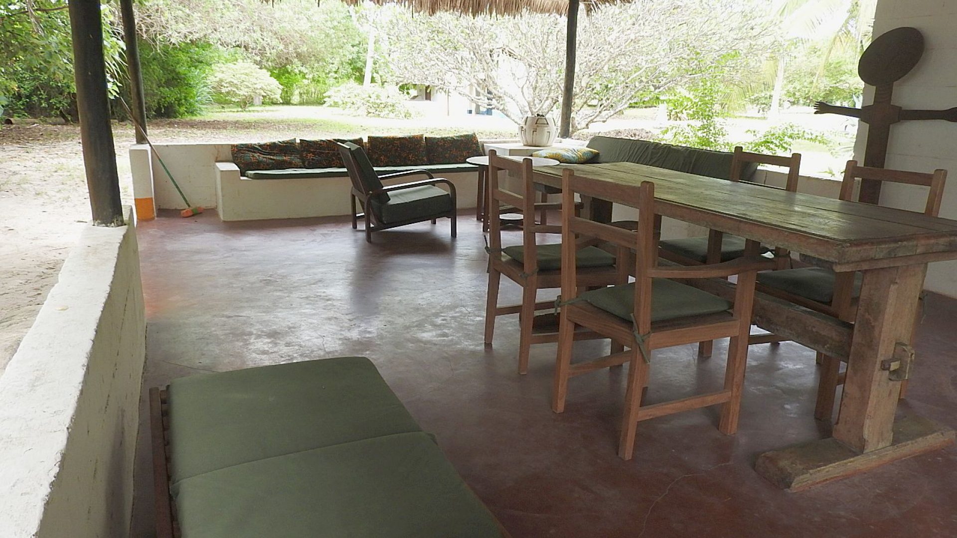 The Veranda on the Beachfront Property for Sale in Mwarongo by Tanganyika Estate Agents