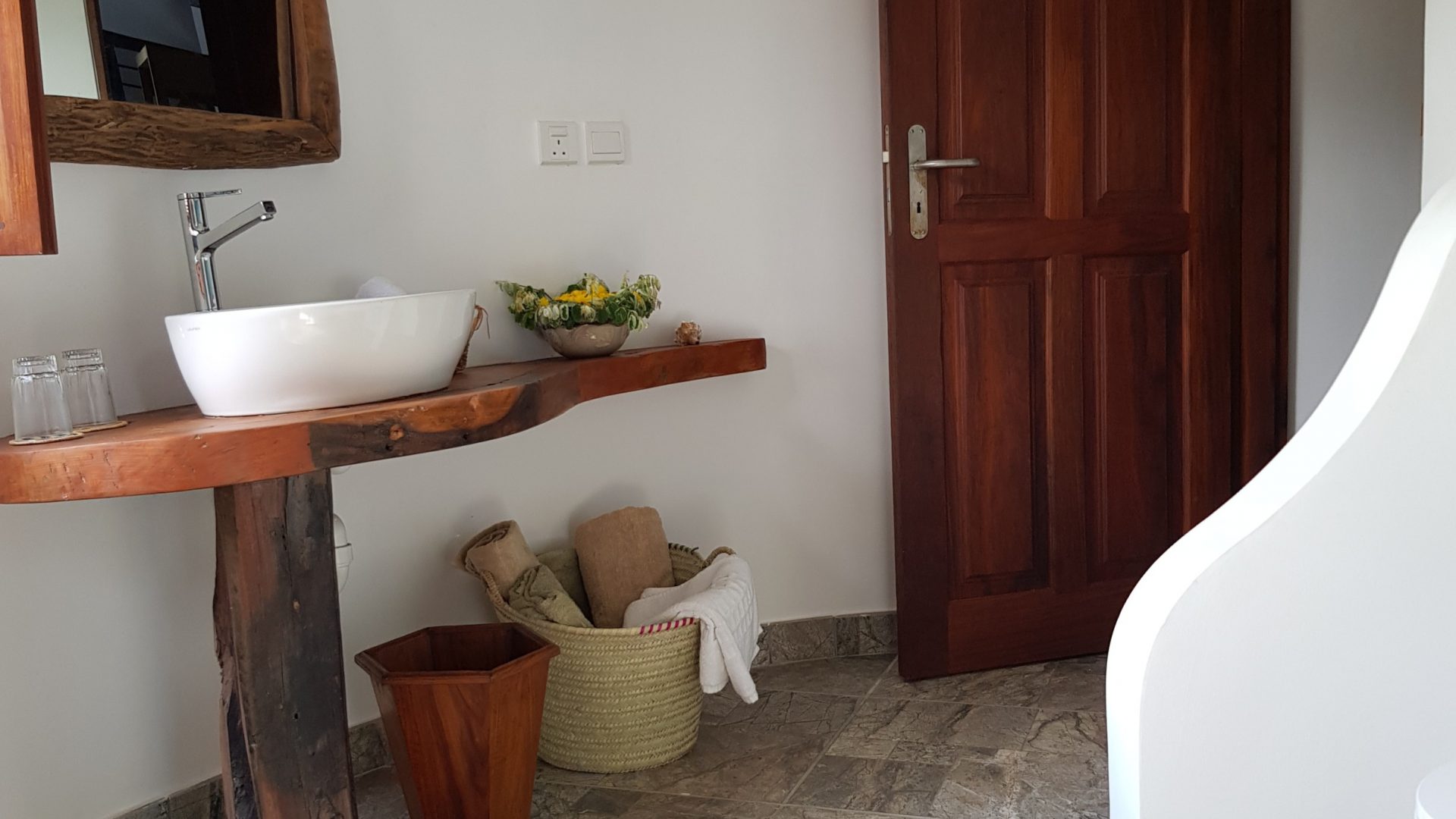A Bathroom in the Two Villa Hotel for Sale in Jambiani, Zanzibar by Tanganyika Estate Agents