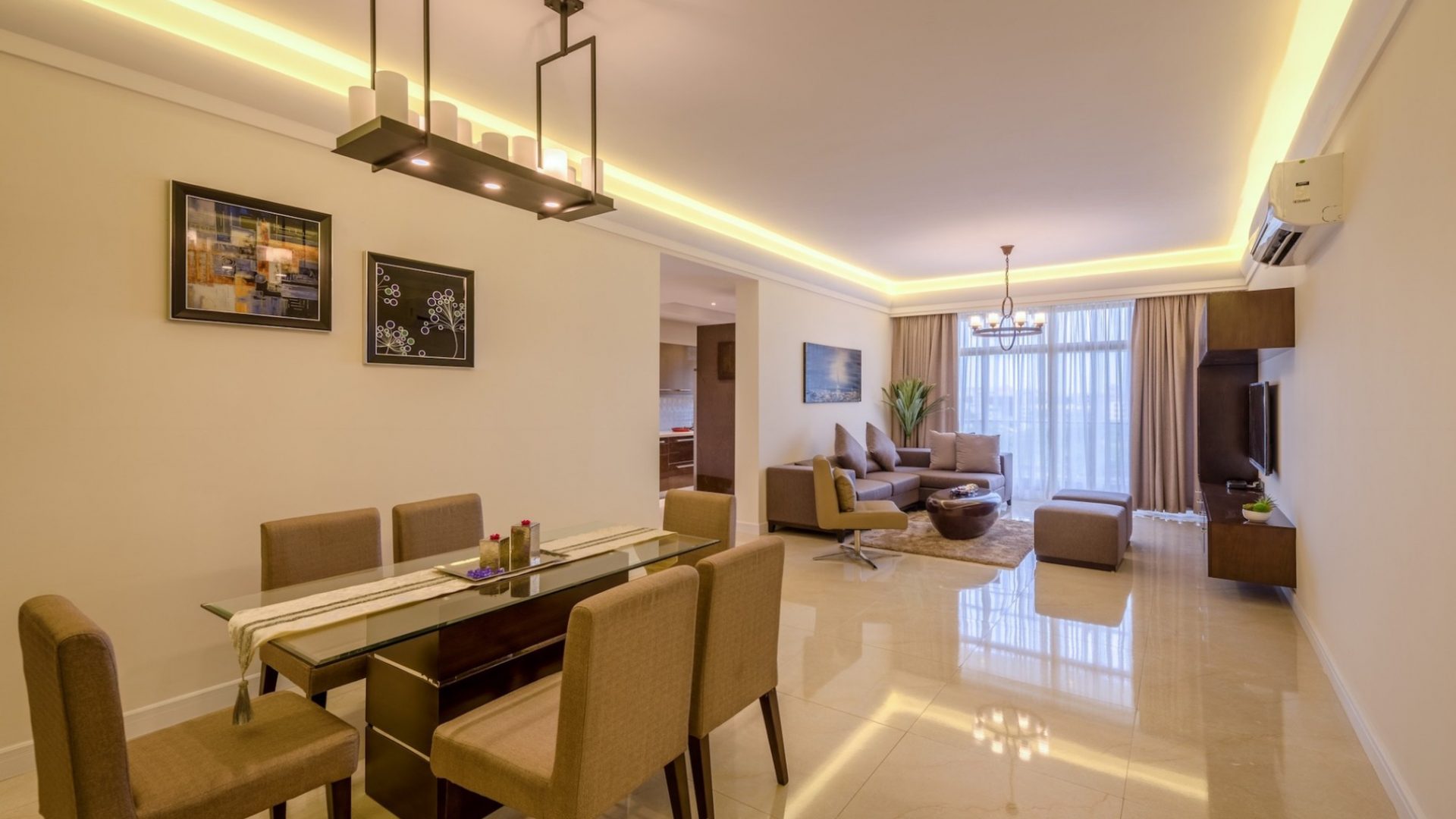 Dining Room of the Two Bedroom Apartment for Sale on Coral Lane, Masaki, Dar es Salaam