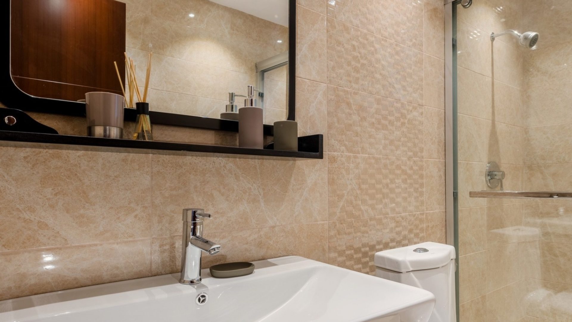 A Bathroom of the Two Bedroom Apartment for Sale on Coral Lane, Masaki, Dar es Salaam