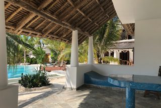 Veranda on the Two Villa Hotel for Sale in Jambiani, Zanzibar by Tanganyika Estate Agents
